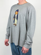 1A-196-CH Dapper RL Polo Bear Grey Tee