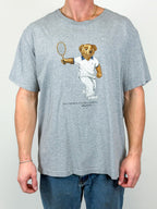 1A-195-CH Tennis RL Polo Bear Grey Tee