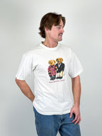 1A-192-CH Date Night Couple RL Polo Bear White Tee