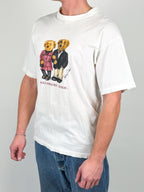 1A-192-CH Date Night Couple RL Polo Bear White Tee