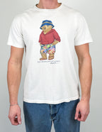 1A-191-CH Dad On Vacation RL Polo Bear White Tee