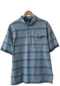 11-65-CH Blue Striped Polo L