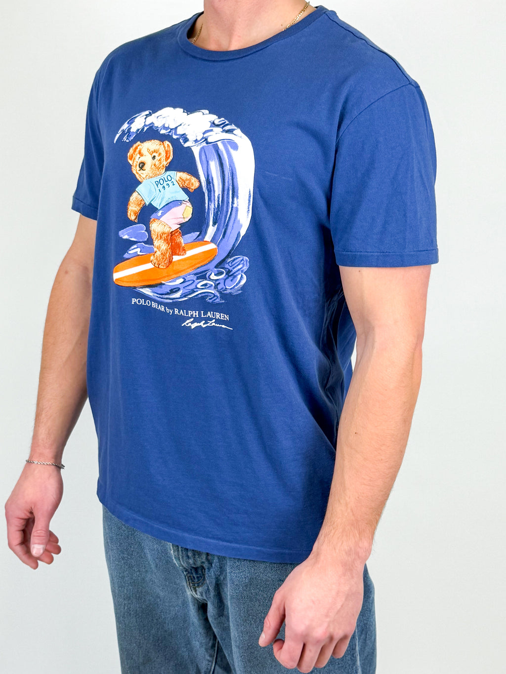 1A-188-CH Blue Surfing RL Polo Bear Tee