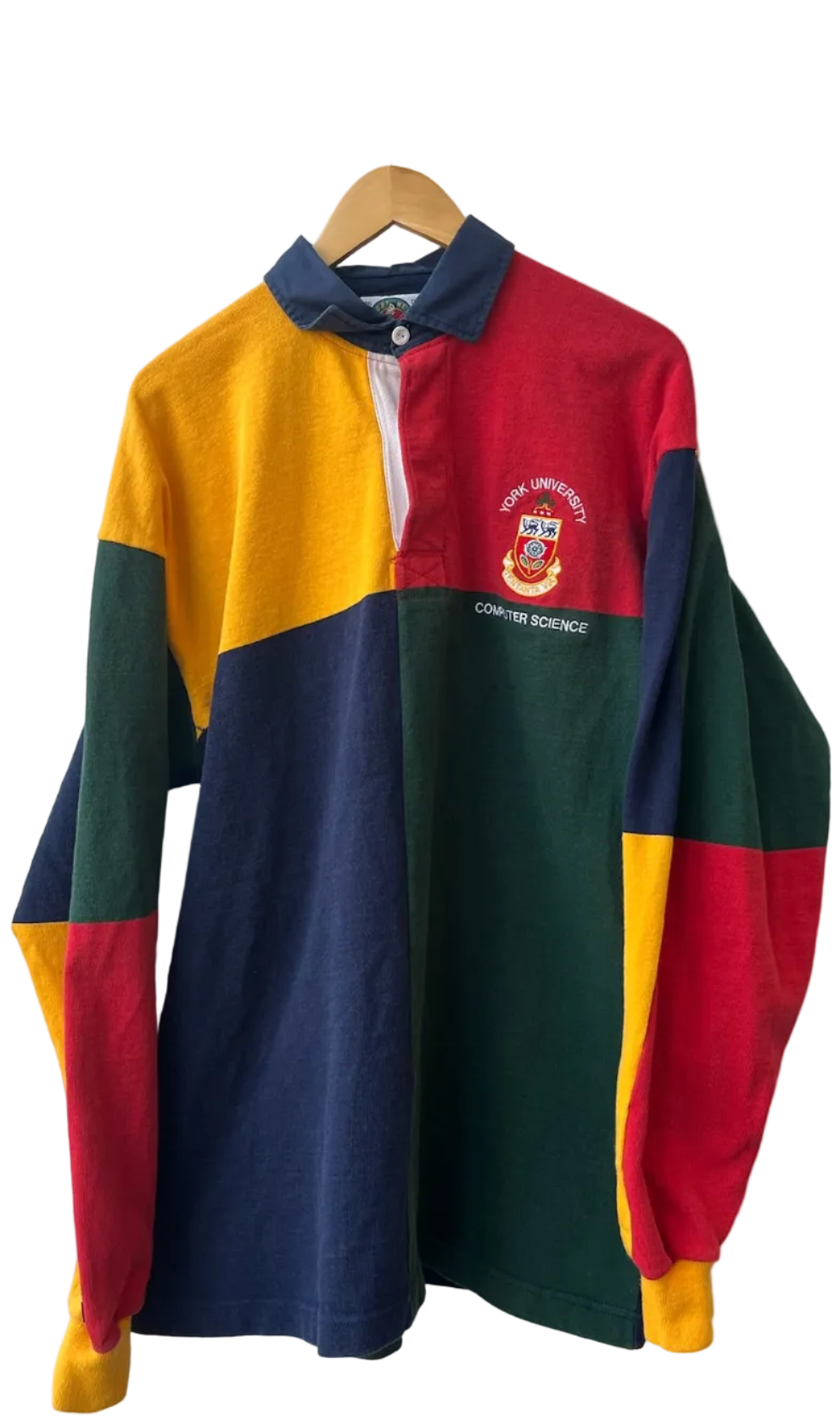 10-153 York University Colour Block Rugby Shirt