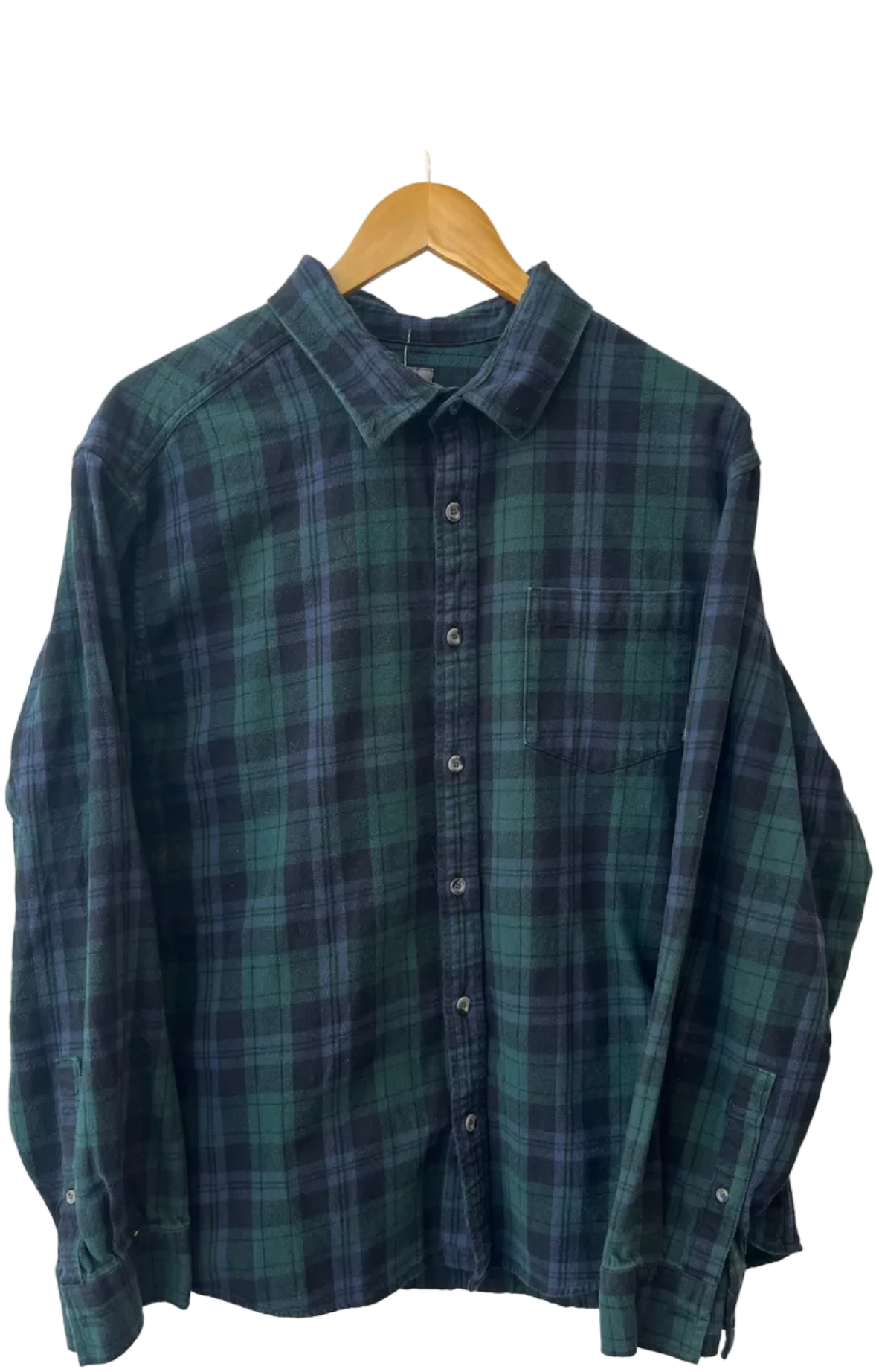 9-459 Teal Plaid Button Up