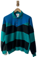 11-56-CH Blue Striped Polo Longsleeve