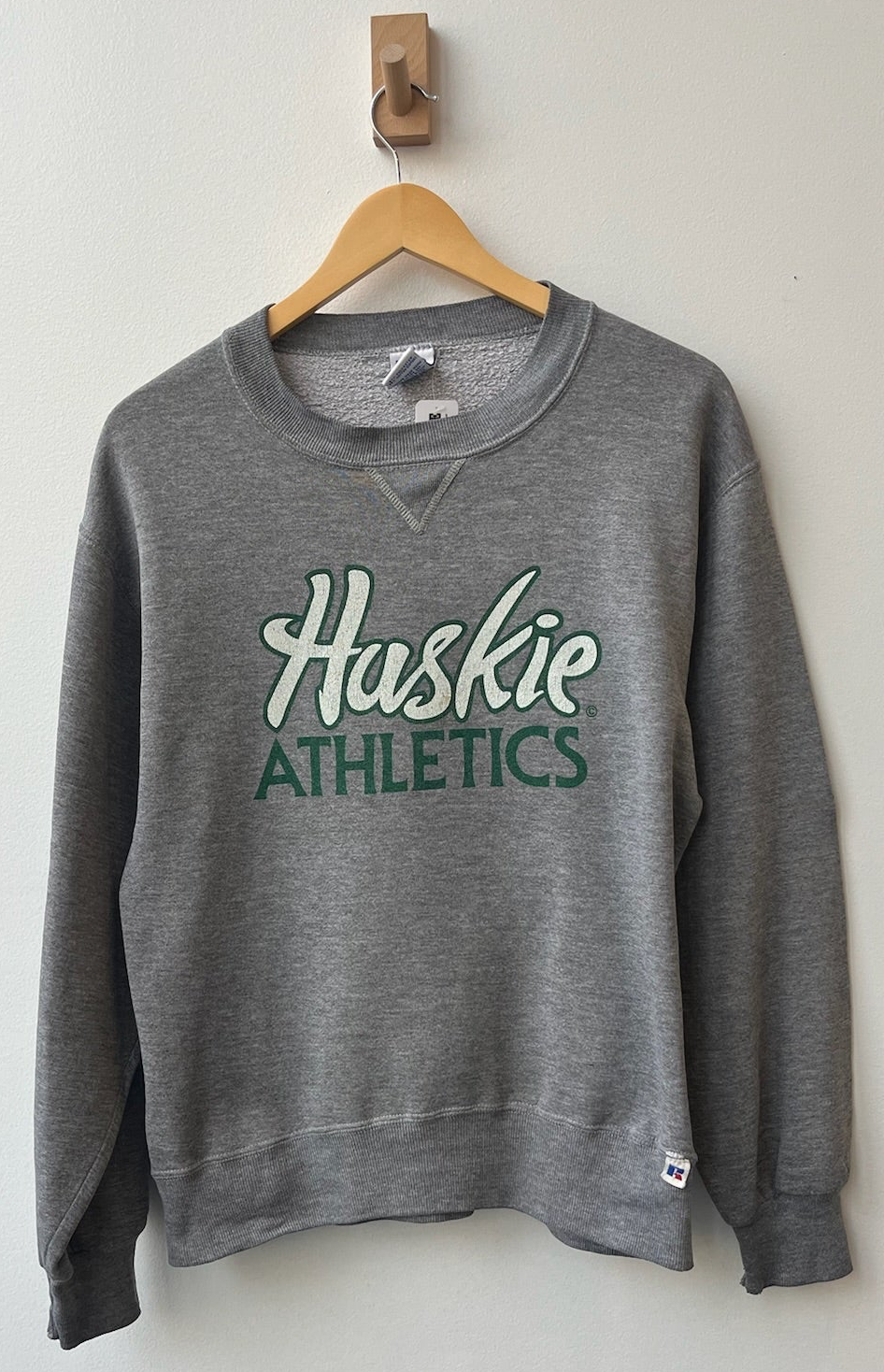 11-808-CH Grey Huskie Athletics Crewneck