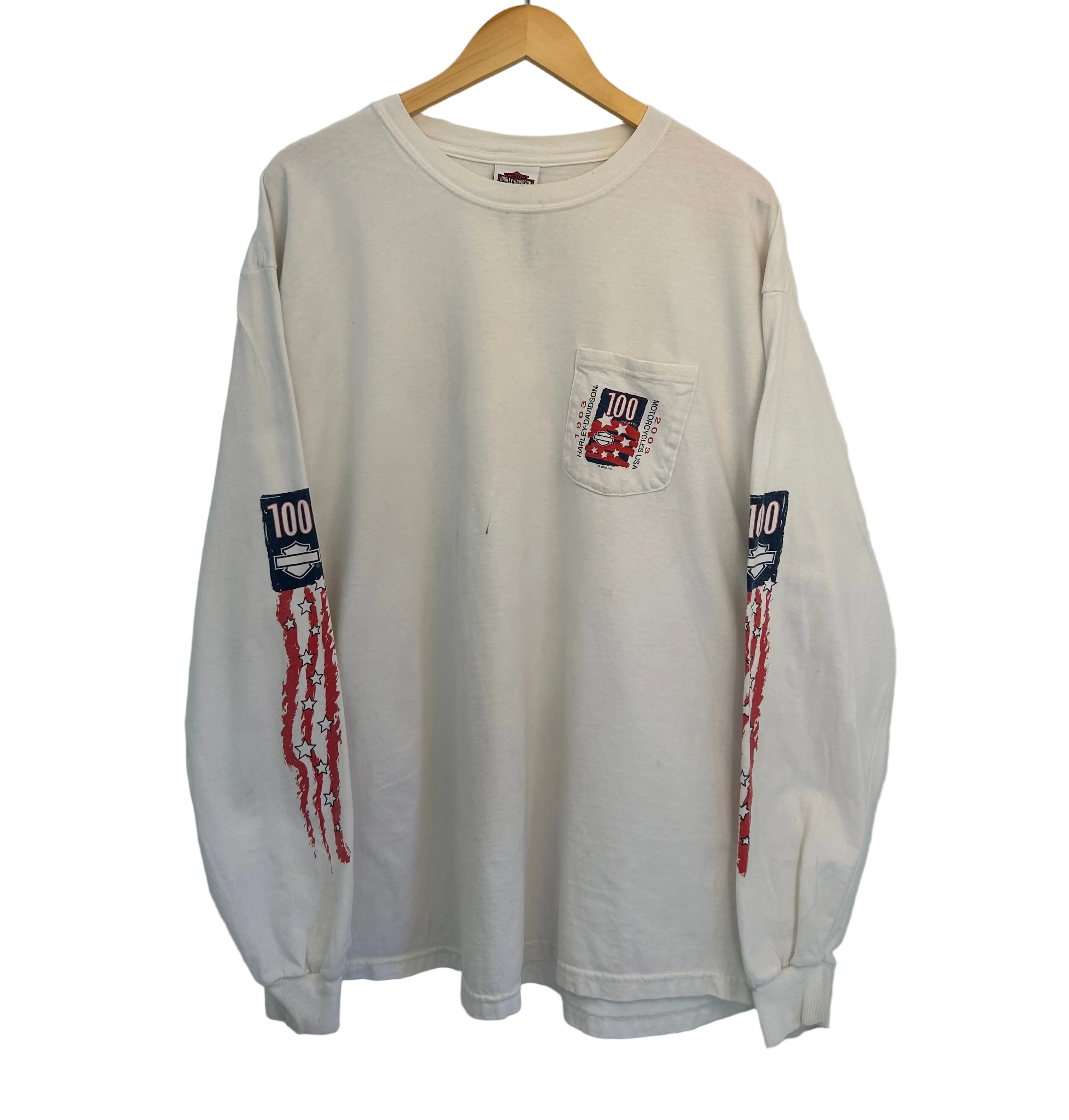 1A-48-CH White Minnesota Harley Longsleeve