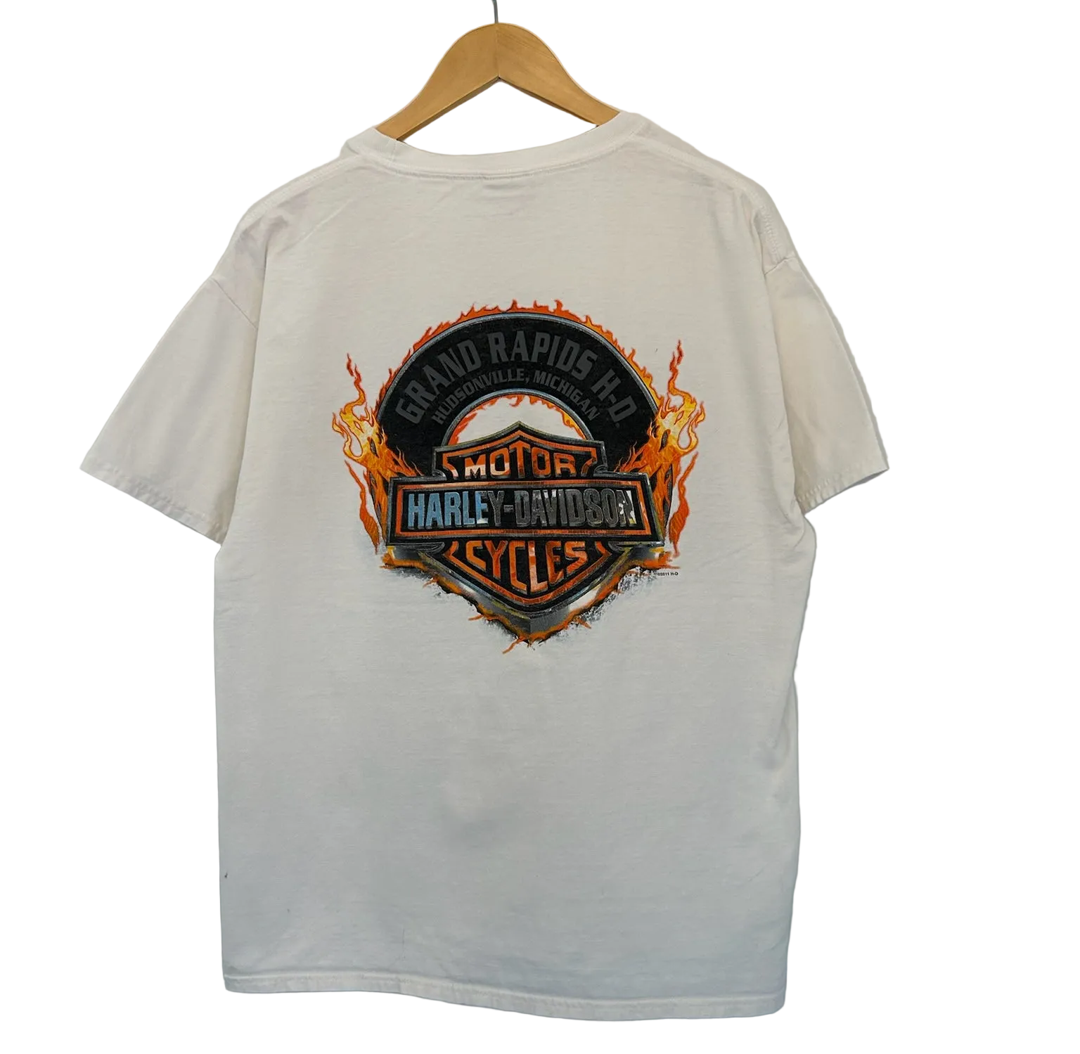 1A-13-CH White Grand Rapids Harley Tee