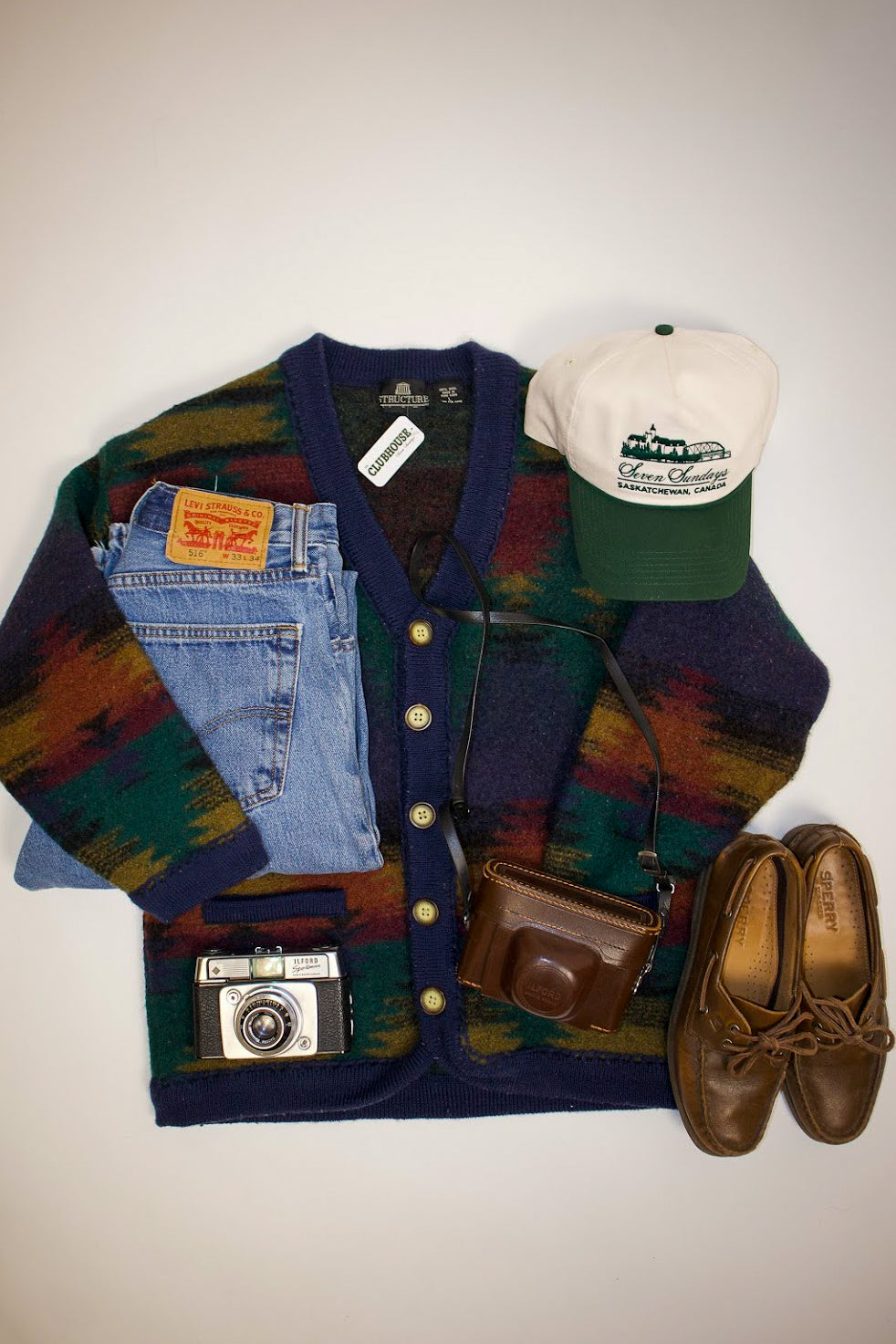 1A-105-CH Structure Colourful Cardigan
