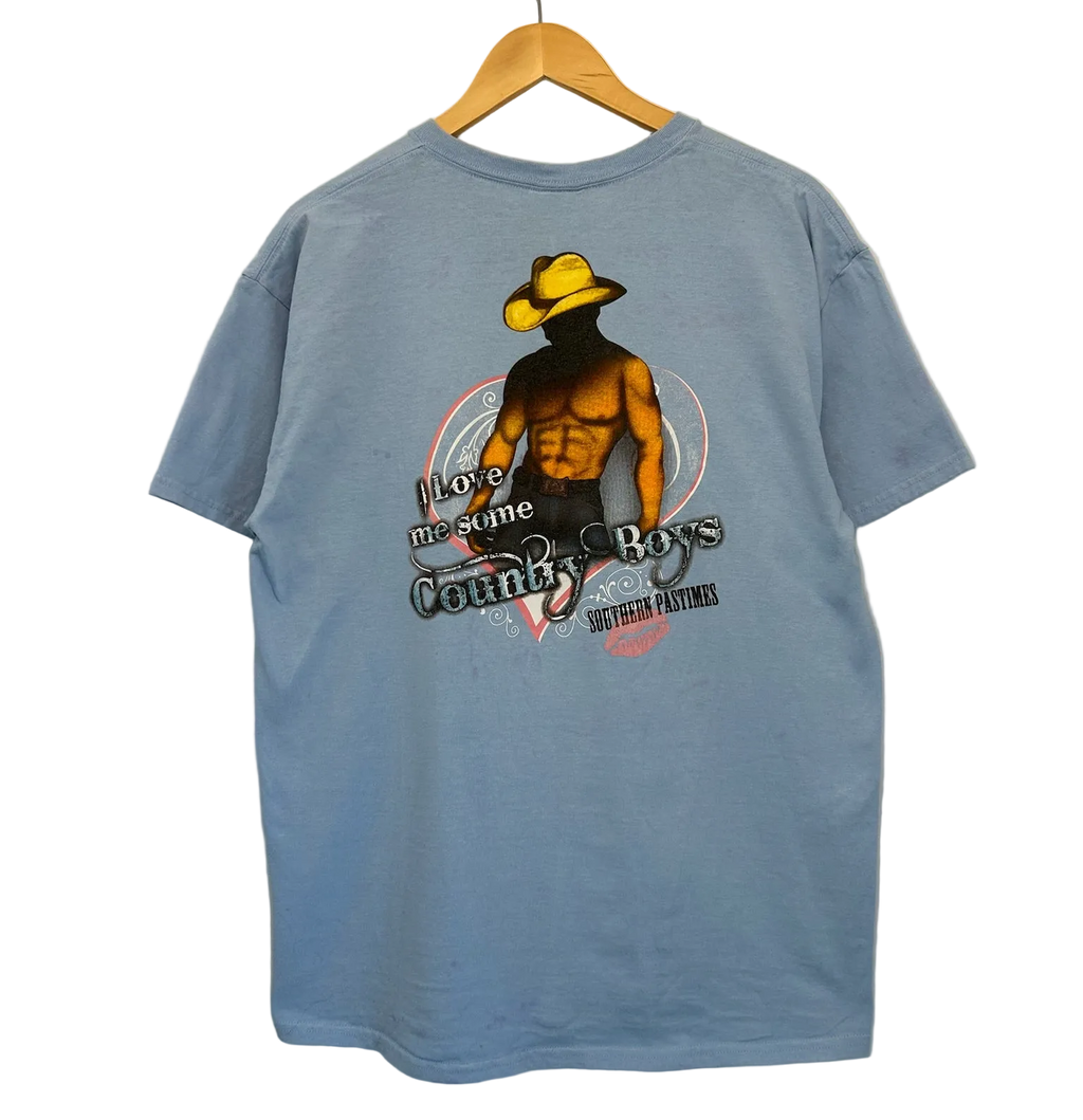 1A-171-CH Light Blue Southern Pastimes Smooch Tee