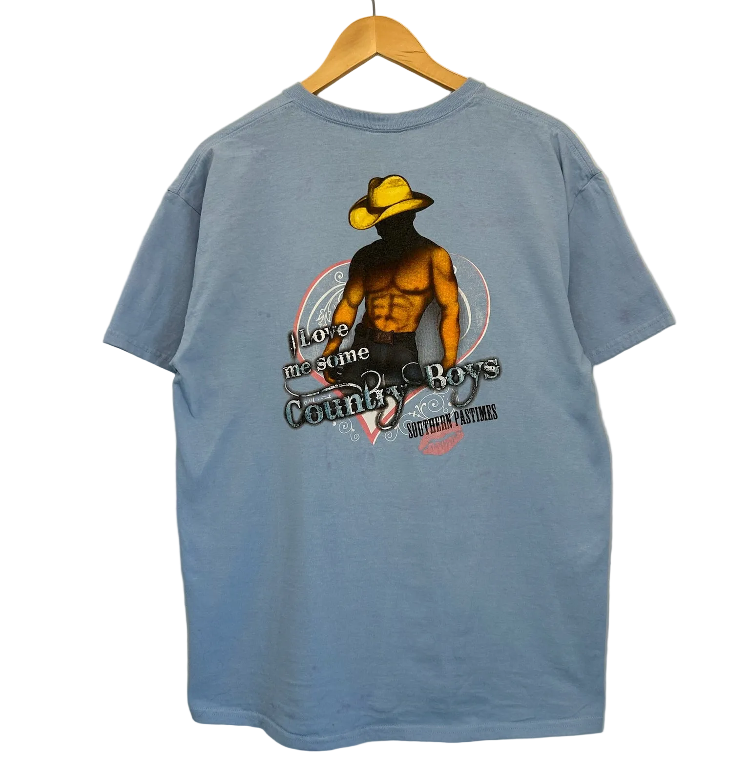 1A-171-CH Light Blue Southern Pastimes Smooch Tee