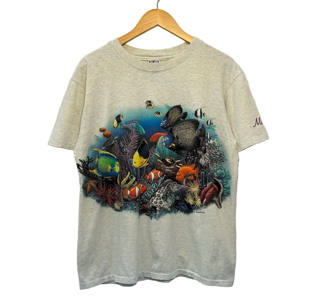 1A-164-CH Heather Grey Fish Reef Tee