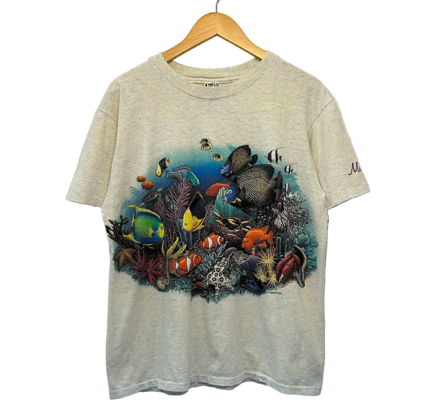 1A-164-CH Heather Grey Fish Reef Tee