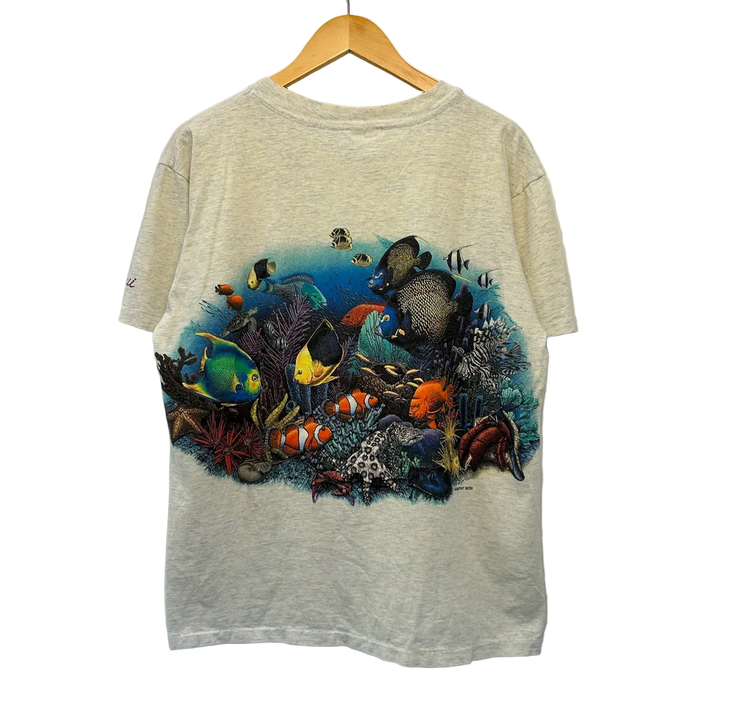 1A-164-CH Heather Grey Fish Reef Tee
