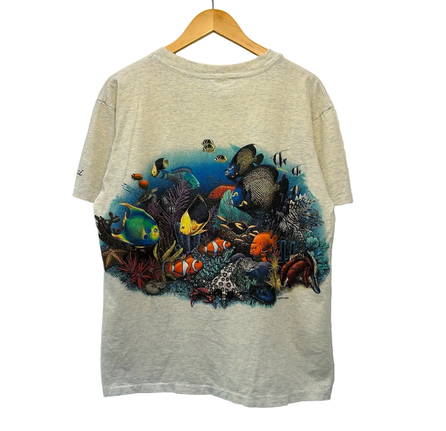 1A-164-CH Heather Grey Fish Reef Tee