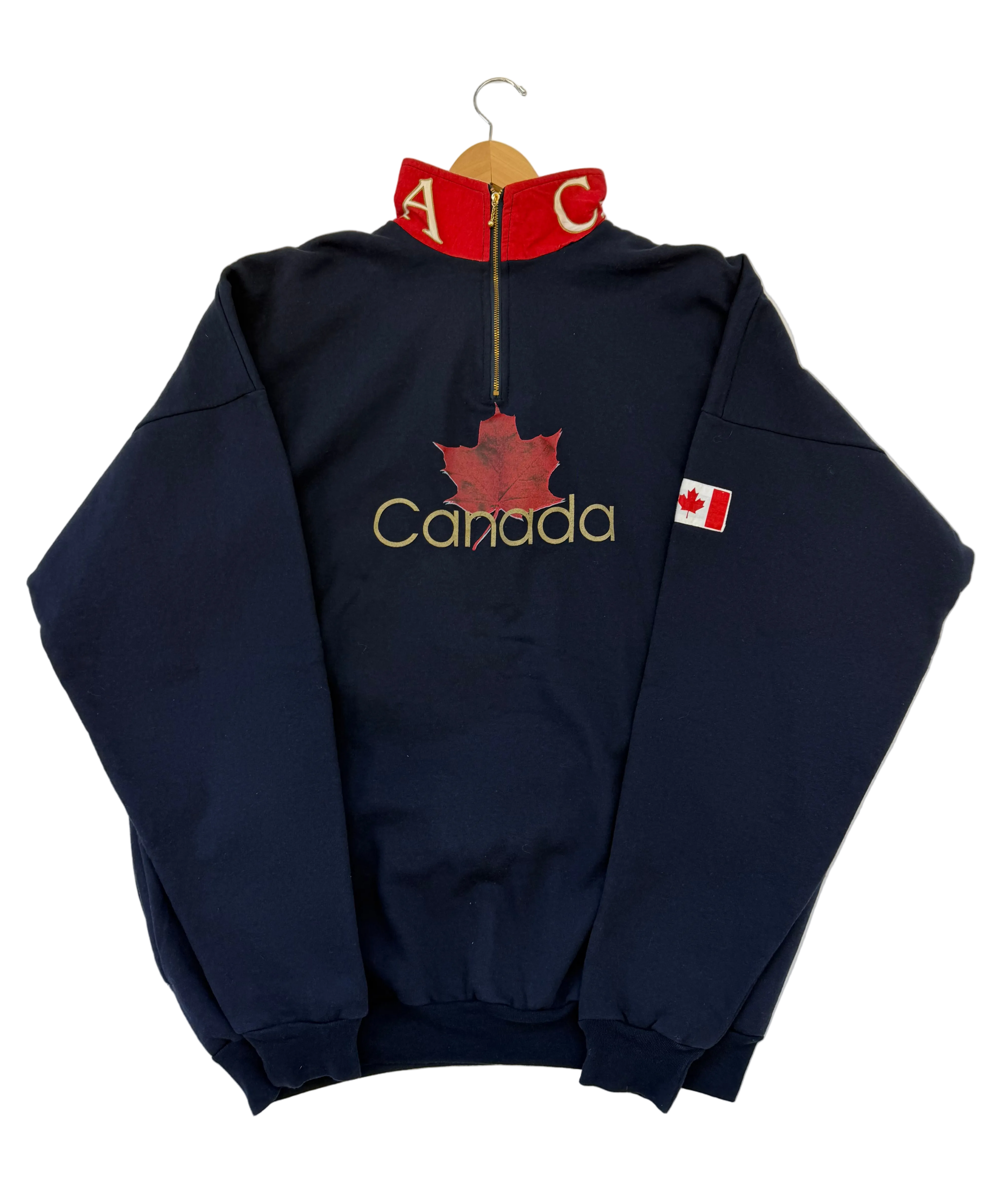 11-739-CH Navy Canada Quarter Zip Pullover