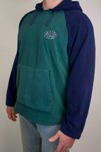 1A-140-CH Green and Blue Gap Fleece Sweater
