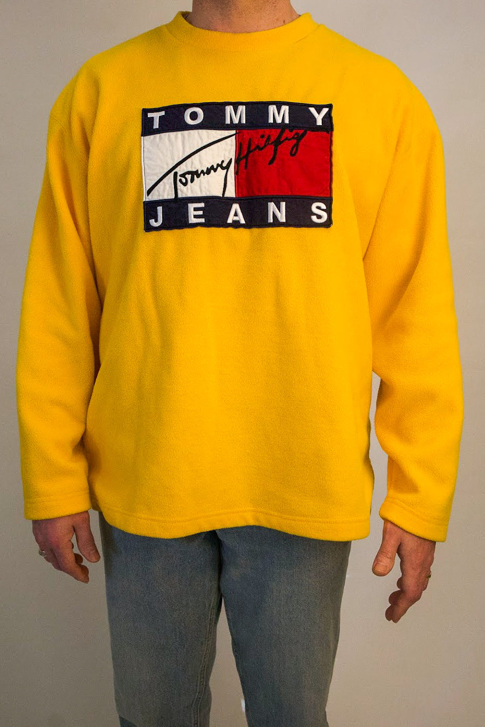 1A-183-CH Yellow Tommy Fleece Crew