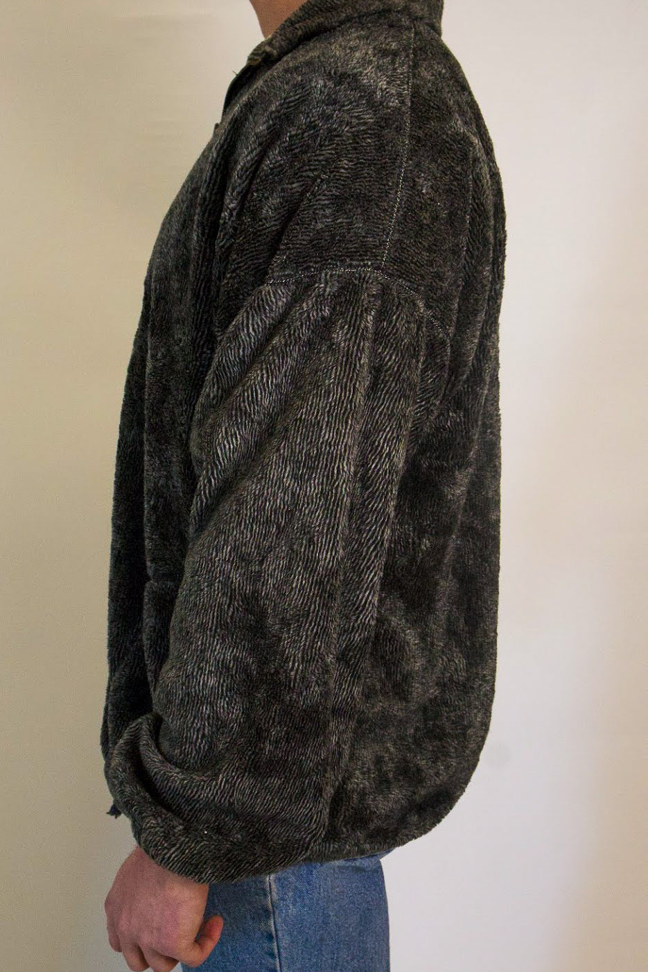 1A-119-CH Grey Zip Up Fleece