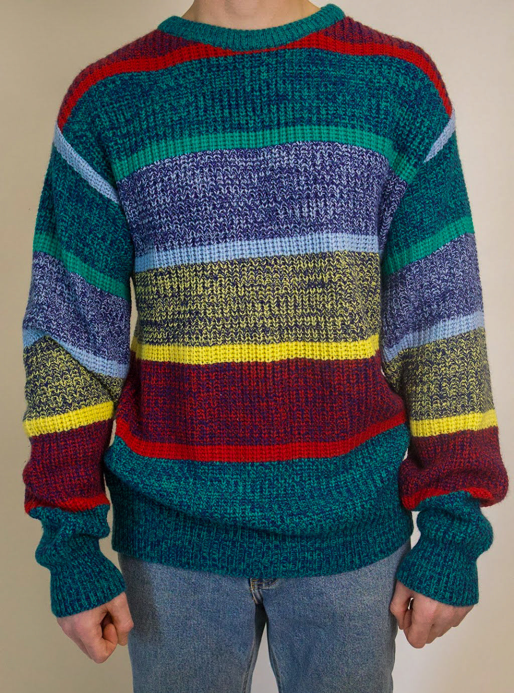 1A-185-CH Multicolour Striped Knit