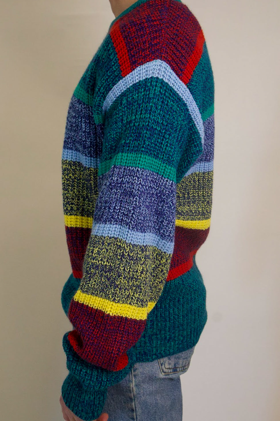 1A-185-CH Multicolour Striped Knit