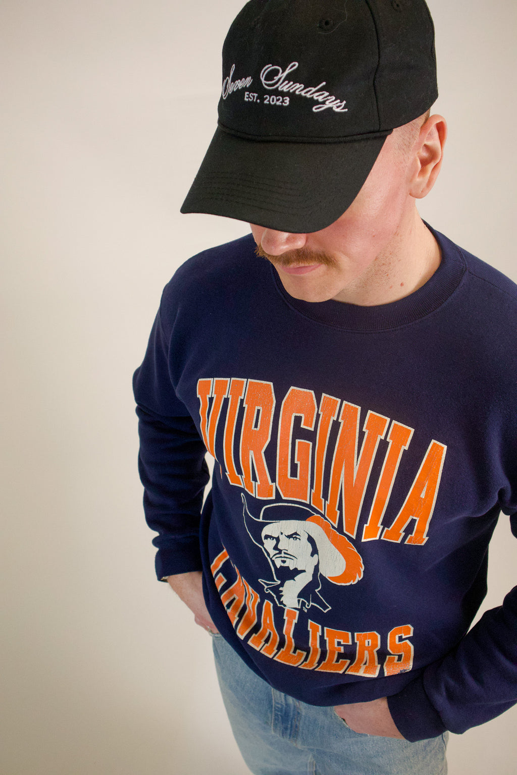1A-85-CH Navy Virgina Cavaliers Crewneck