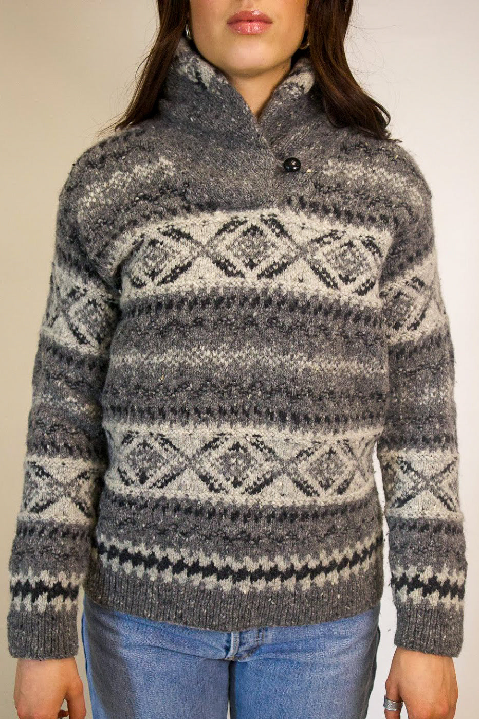 1A-108-CH Grey Ralph Lauren Wool Knit