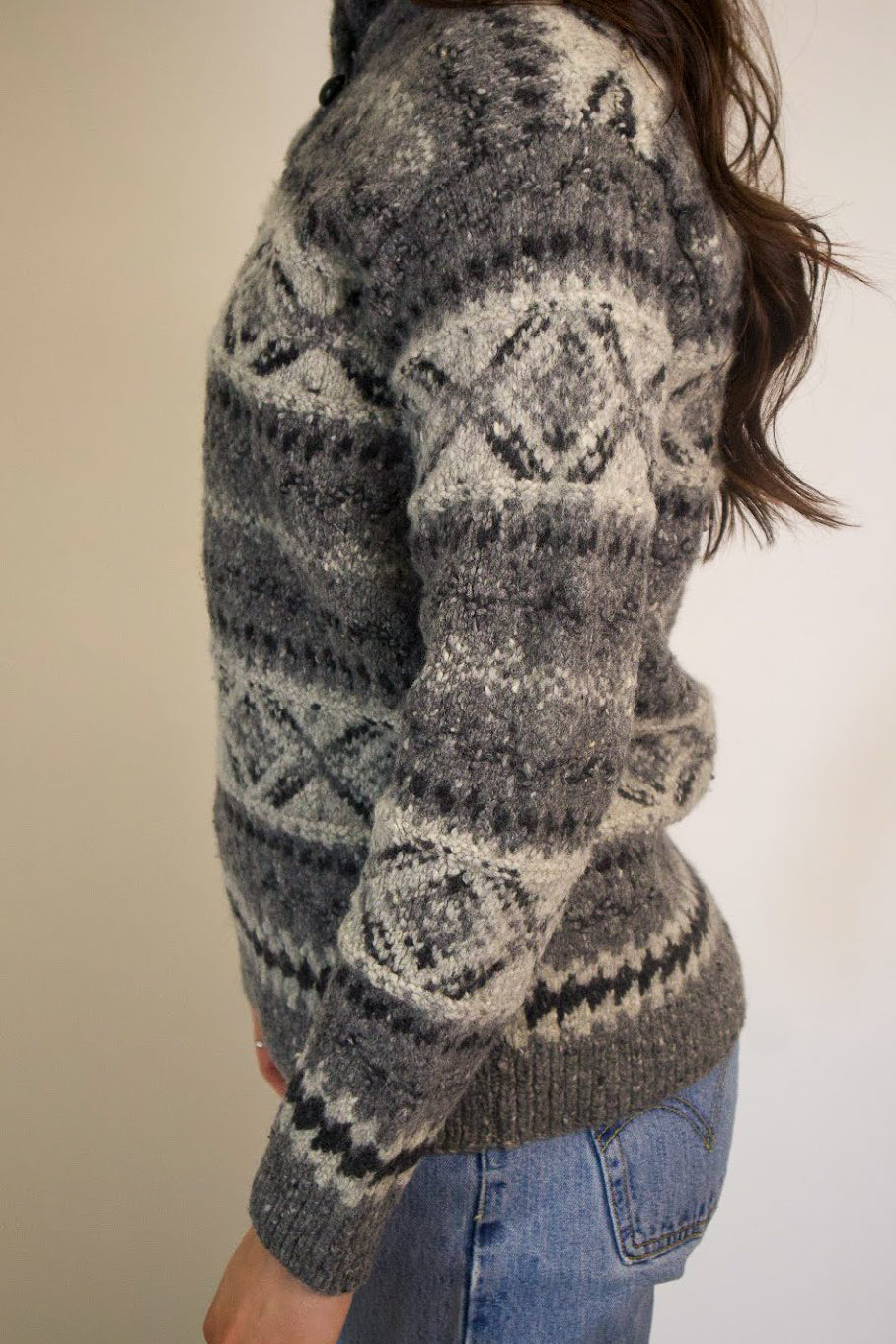 1A-108-CH Grey Ralph Lauren Wool Knit