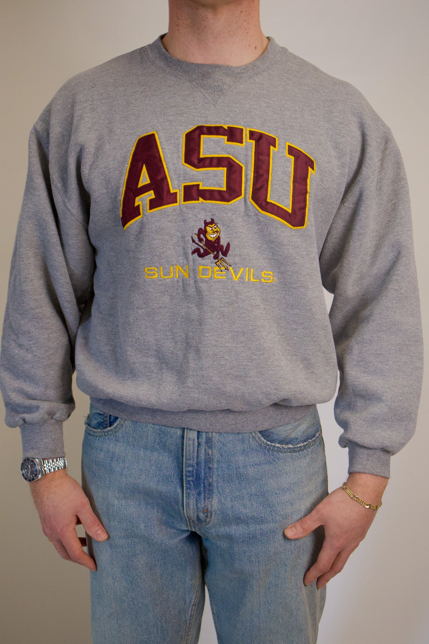 1A-156-CH ASU Grey Sweatshirt