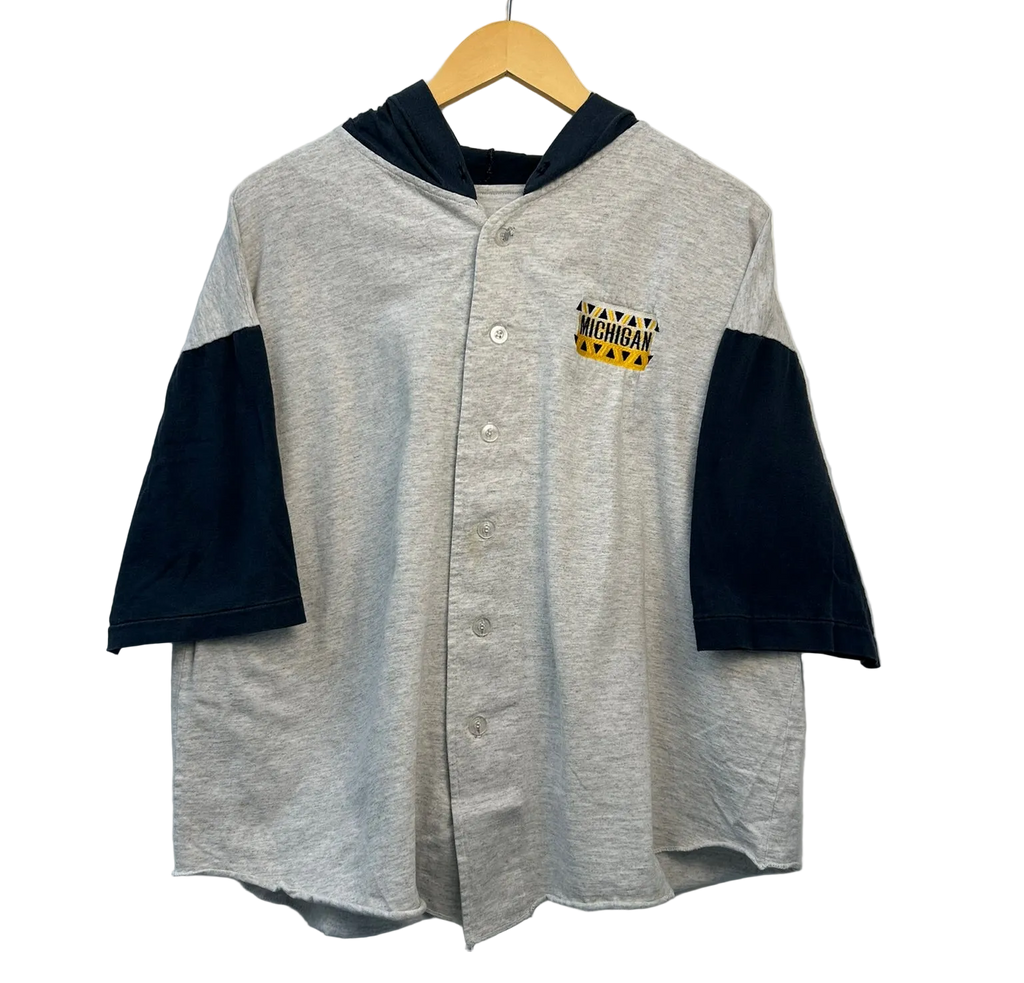 1A-113-CH Grey Wolverines Button Up