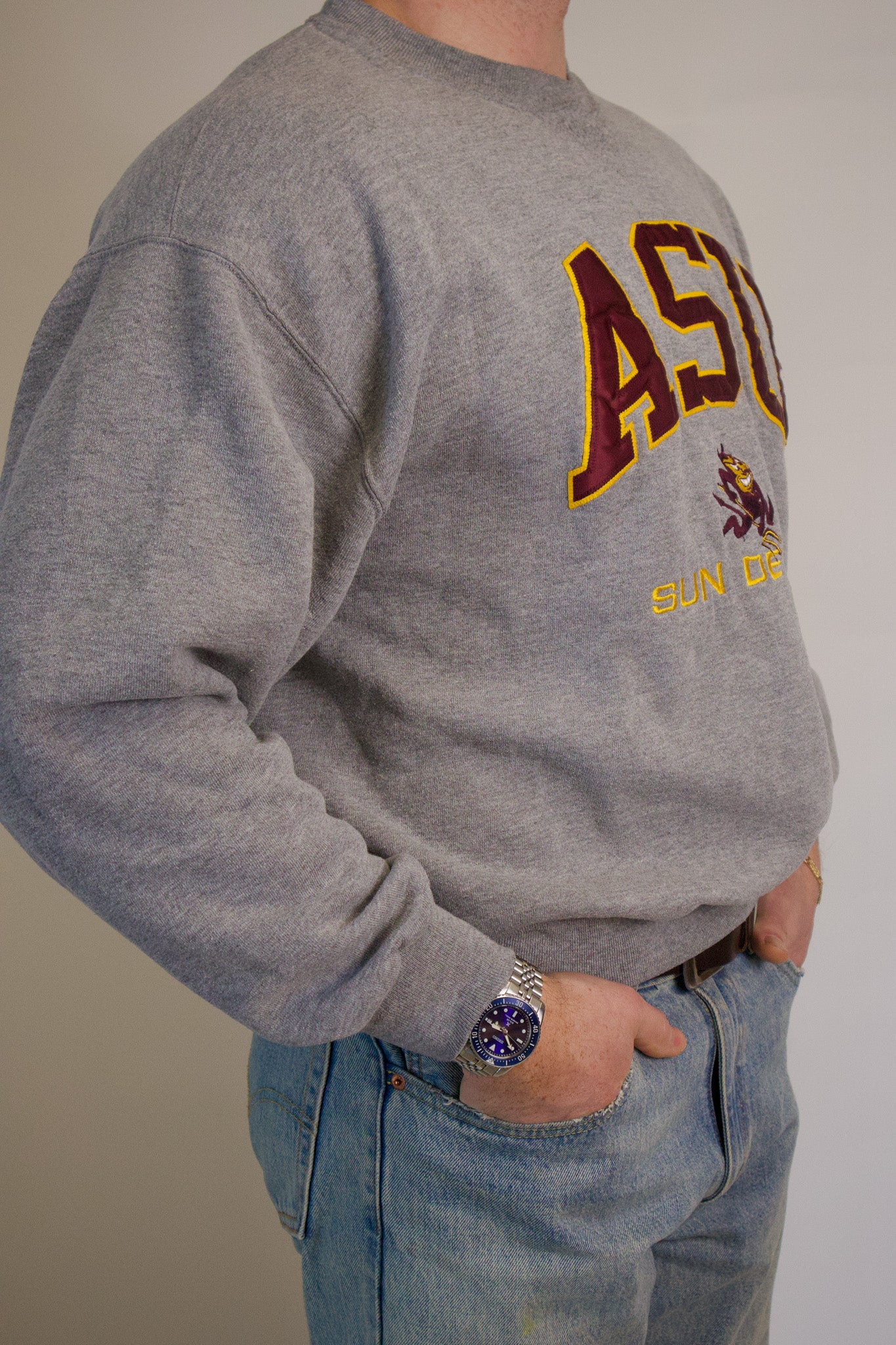 1A-156-CH ASU Grey Sweatshirt