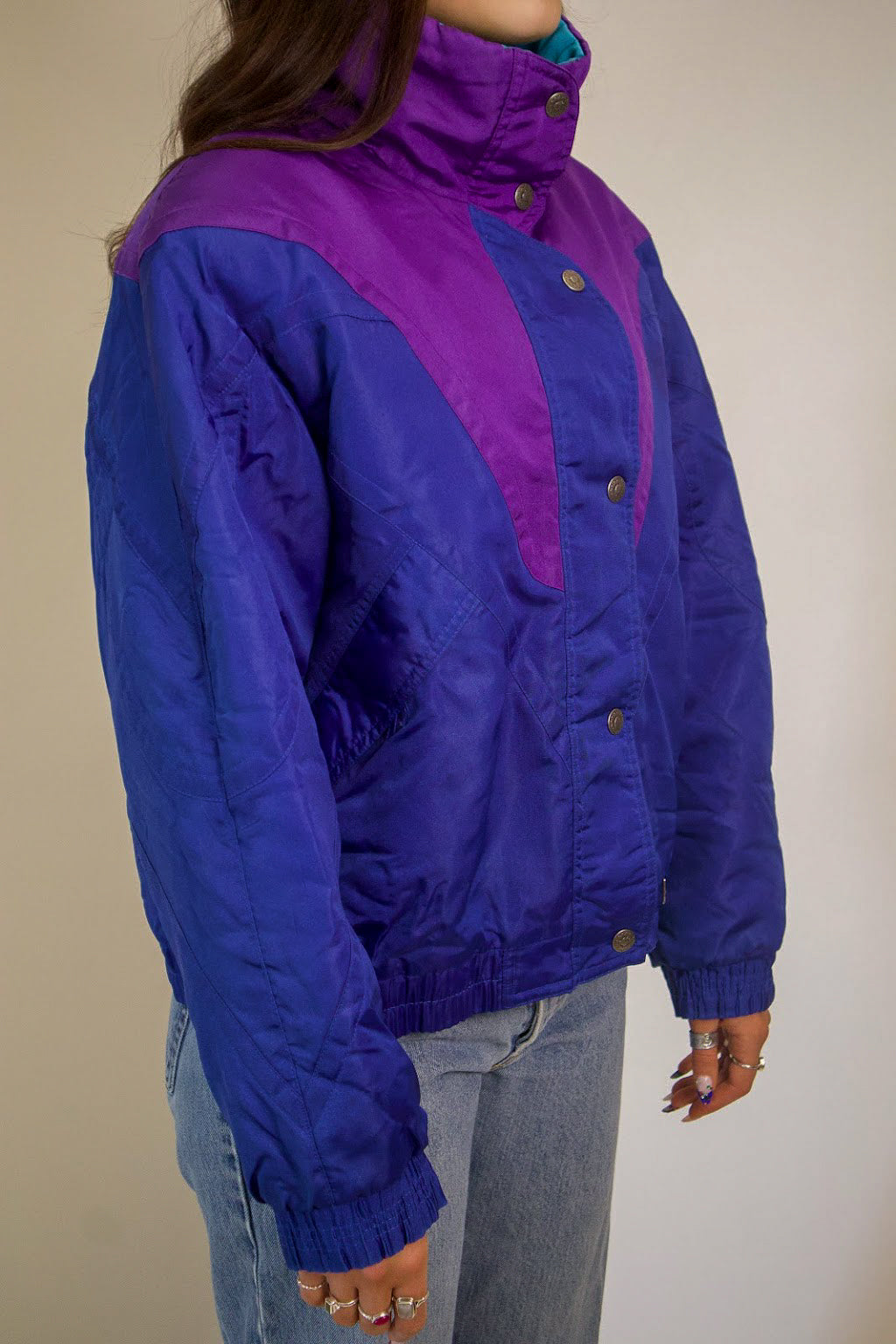 1A-206-CH Blue & Purple Sports Puffer
