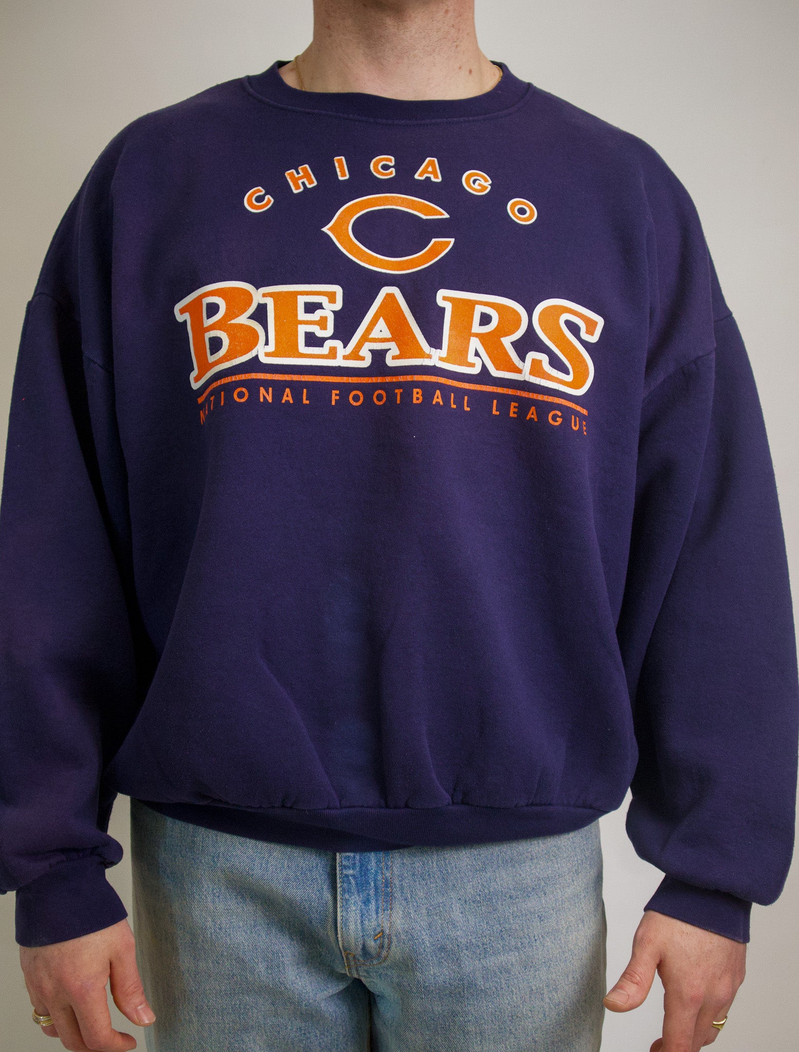 1A-83-CH Navy Chicago Bears Crewneck