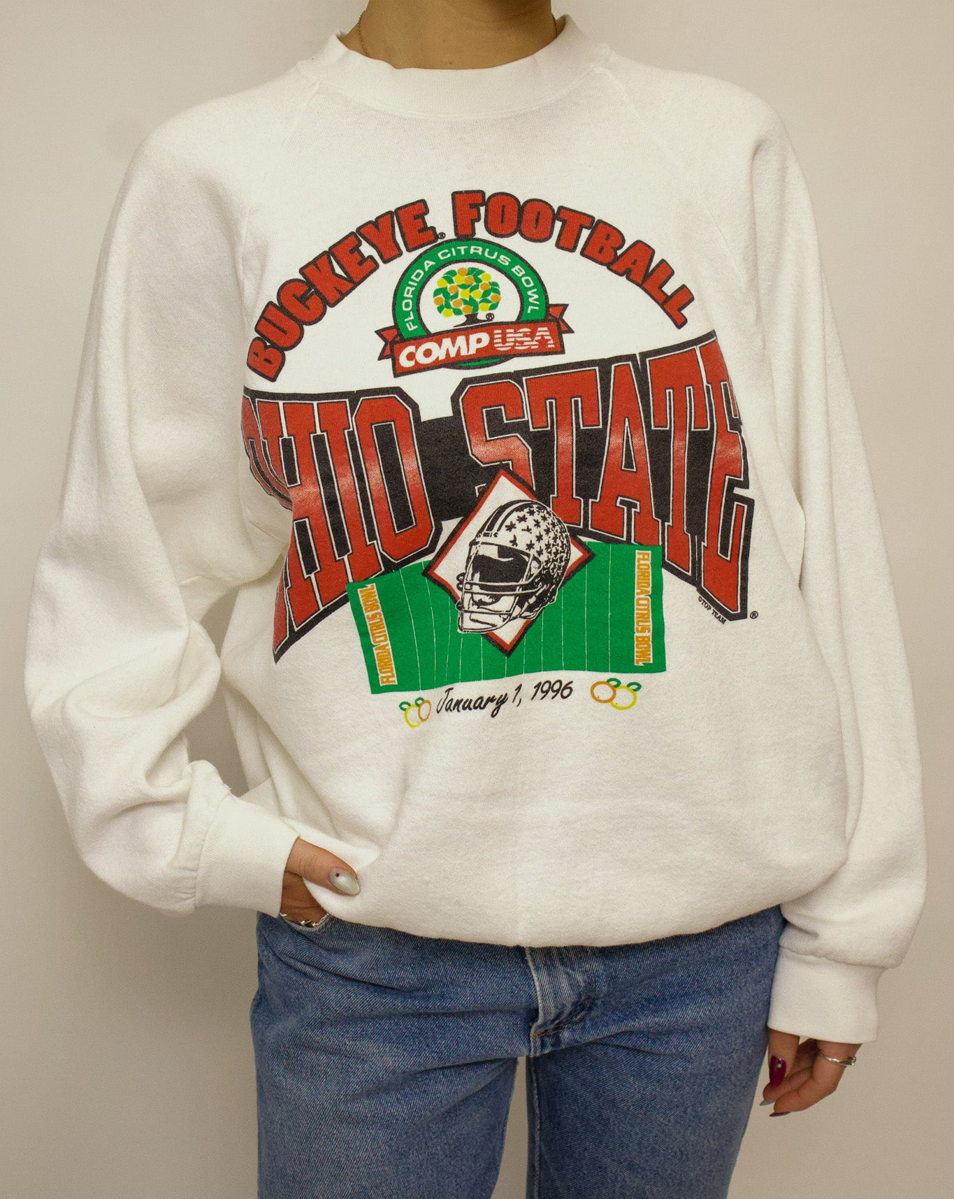 1A-58-CH Ohio State '96 White Crewneck