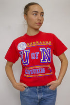1A-160-CH Red U of N Cornhuskers Tee