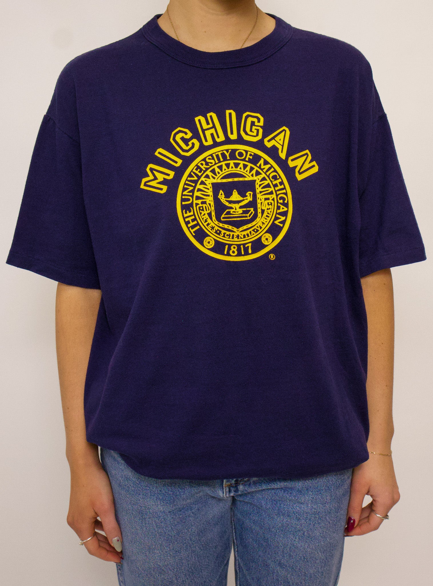 1A-29-CH University of Michigan Navy Tee