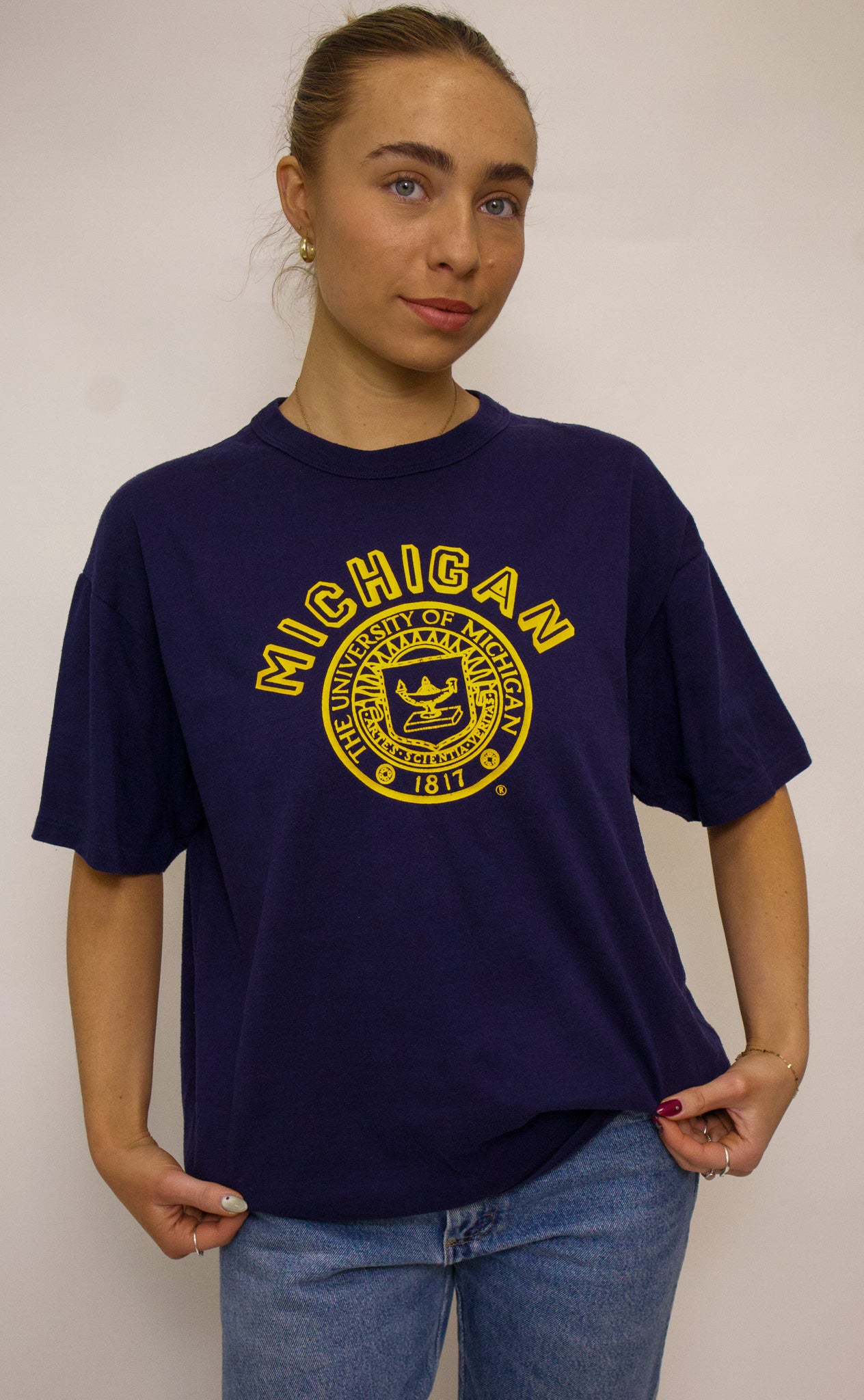 1A-29-CH University of Michigan Navy Tee