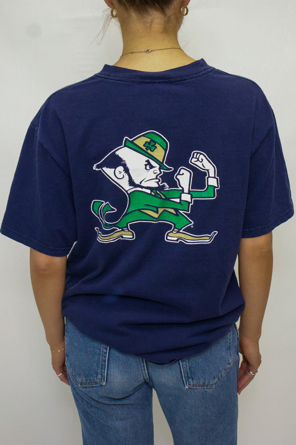 1A-30-CH Navy Notre Dame Tee