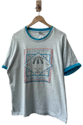 11-759-CH Grey and Blue Silver Anniversary Graphic T-shirt