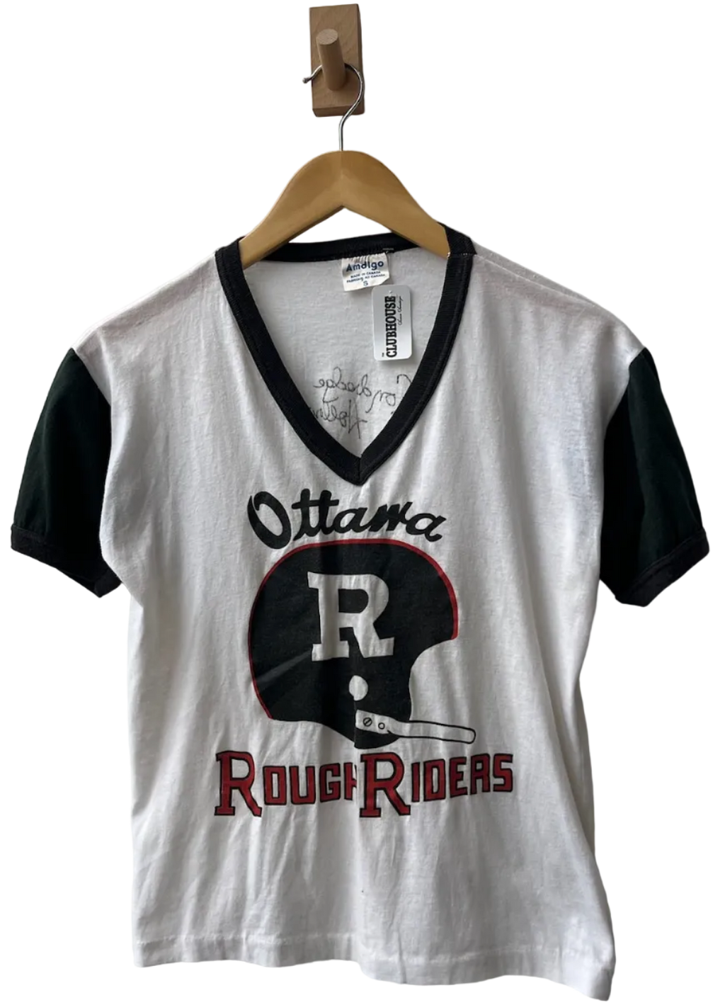 11-757-CH White and Navy Ottawa Roughriders Graphic T-shirt