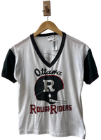 11-757-CH White and Navy Ottawa Roughriders Graphic T-shirt
