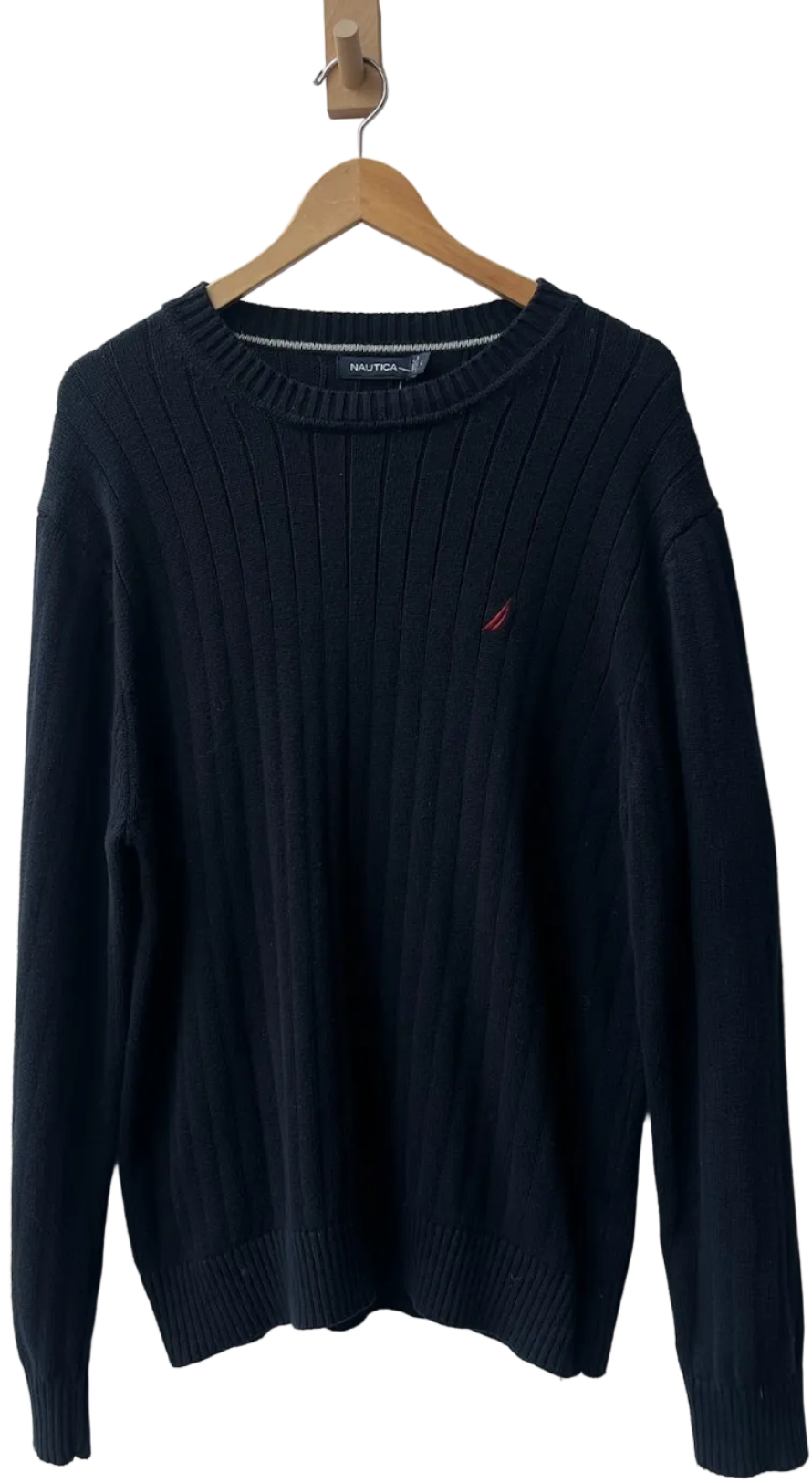 11-7-CH Black Long sleeve Knit Sweater