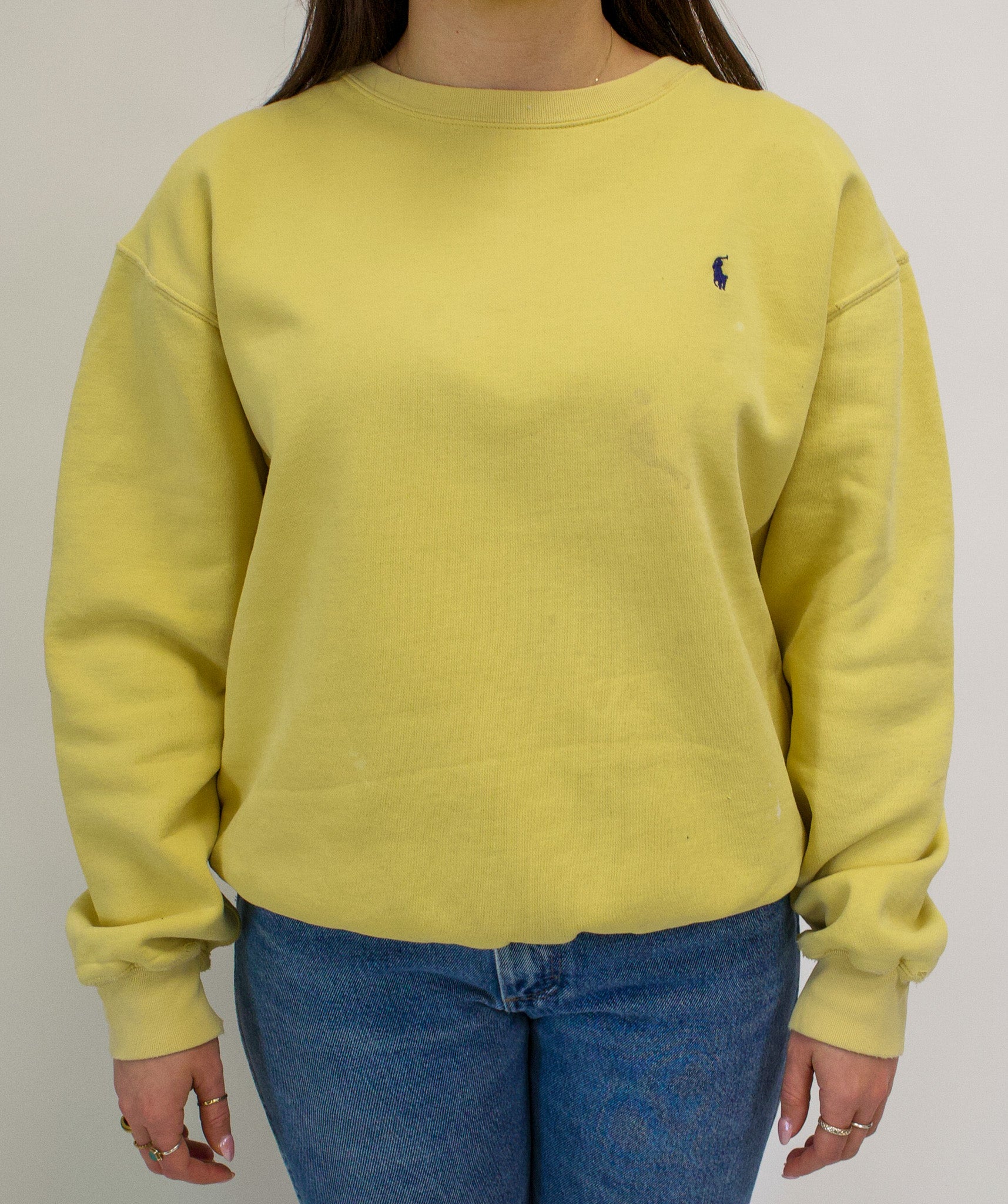 1A-74-CH Yellow Polo Crewneck