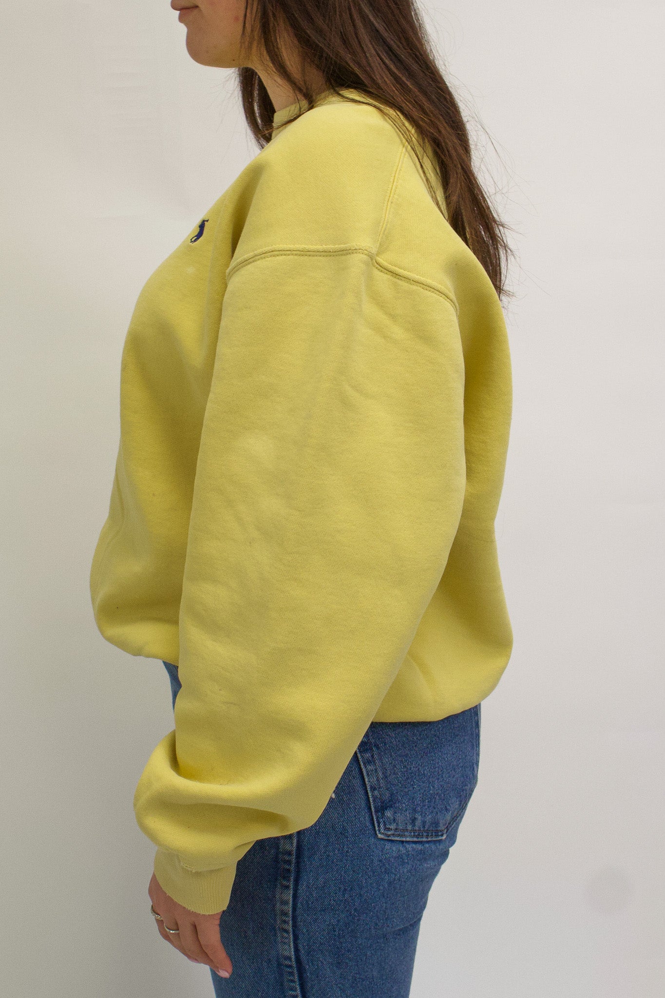 1A-74-CH Yellow Polo Crewneck