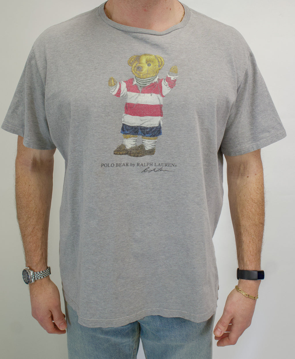 1A-194-CH Rugby RL Polo Bear Grey Tee