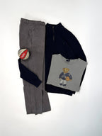 1A-107-CH Navy Polo Quarter Zip