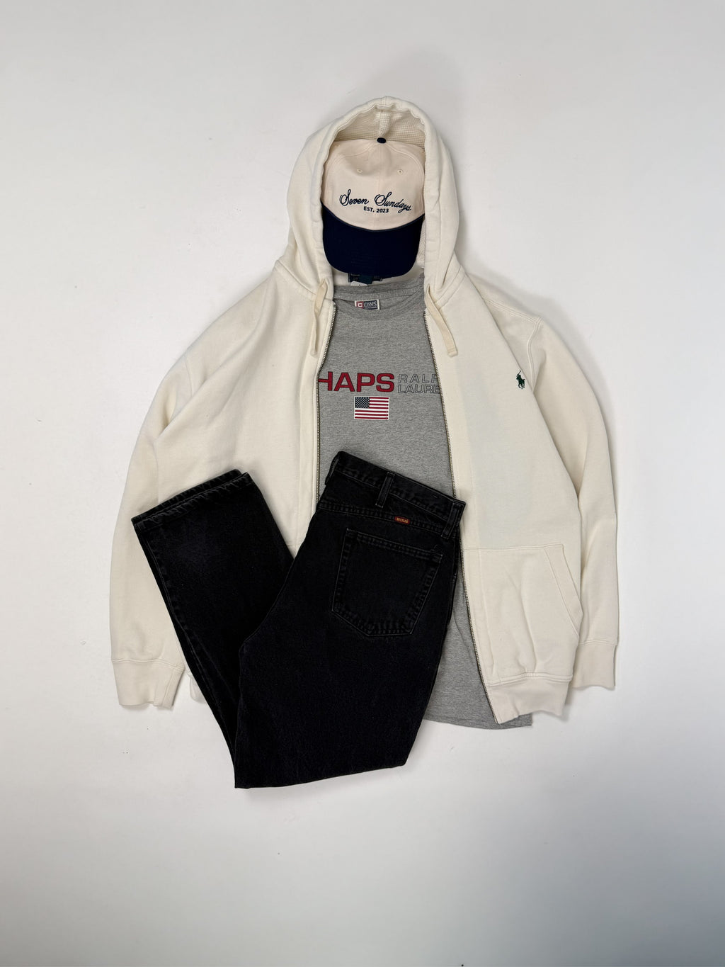 1A-139-CH White Polo Zip Up Sweater