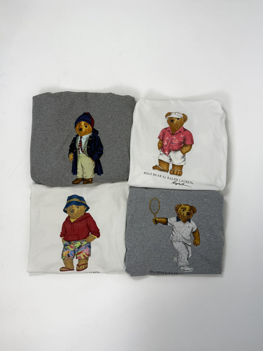 1A-195-CH Tennis RL Polo Bear Grey Tee