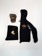 1A-104-CH Black Harley Hooded Jacket